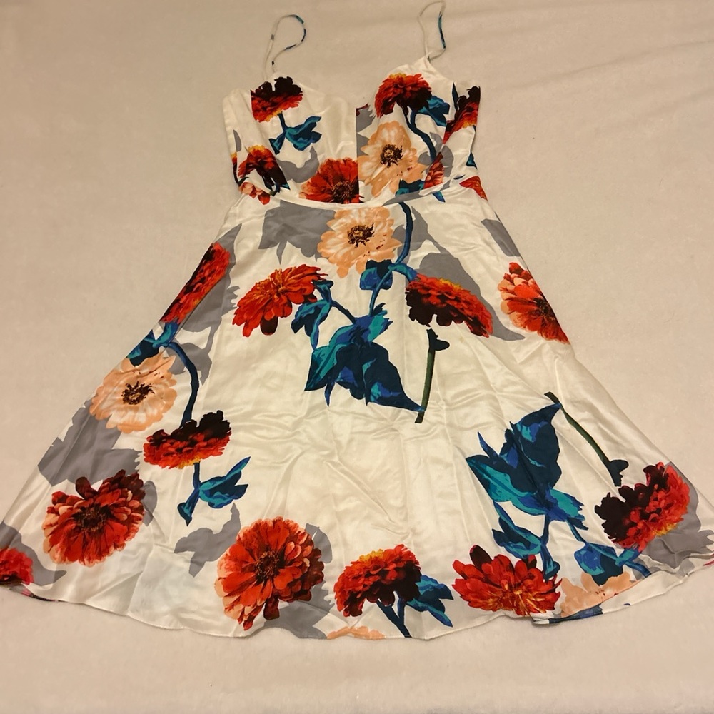 Banana Republic White Floral Cocktail Dress